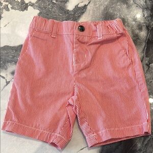 Jacadi Red Summer Shorts Seersucker Style